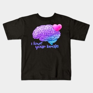 Pastel Goth "I Love Your Brain" Valentine Kids T-Shirt